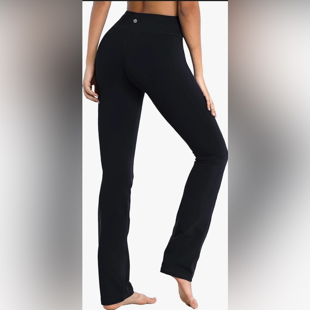 BUBBLELIME Women's Straight Legs Yoga Pants Tummy Control - 31" Inseam